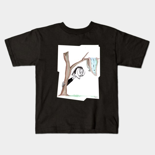 Dali & His Melted Clock! Kids T-Shirt by schomiak